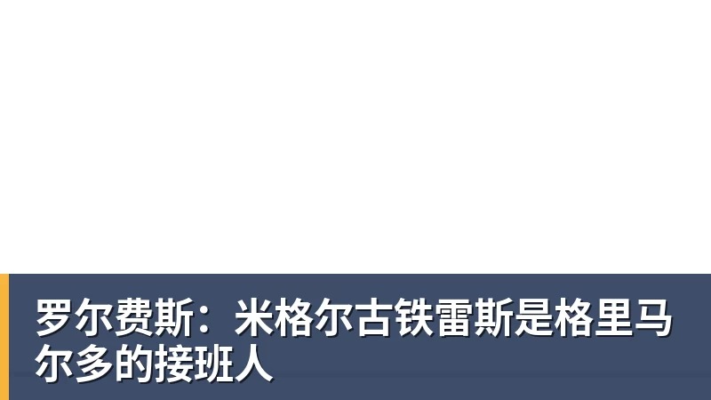 罗尔费斯：米格尔古铁雷斯是格里马尔多的接班人